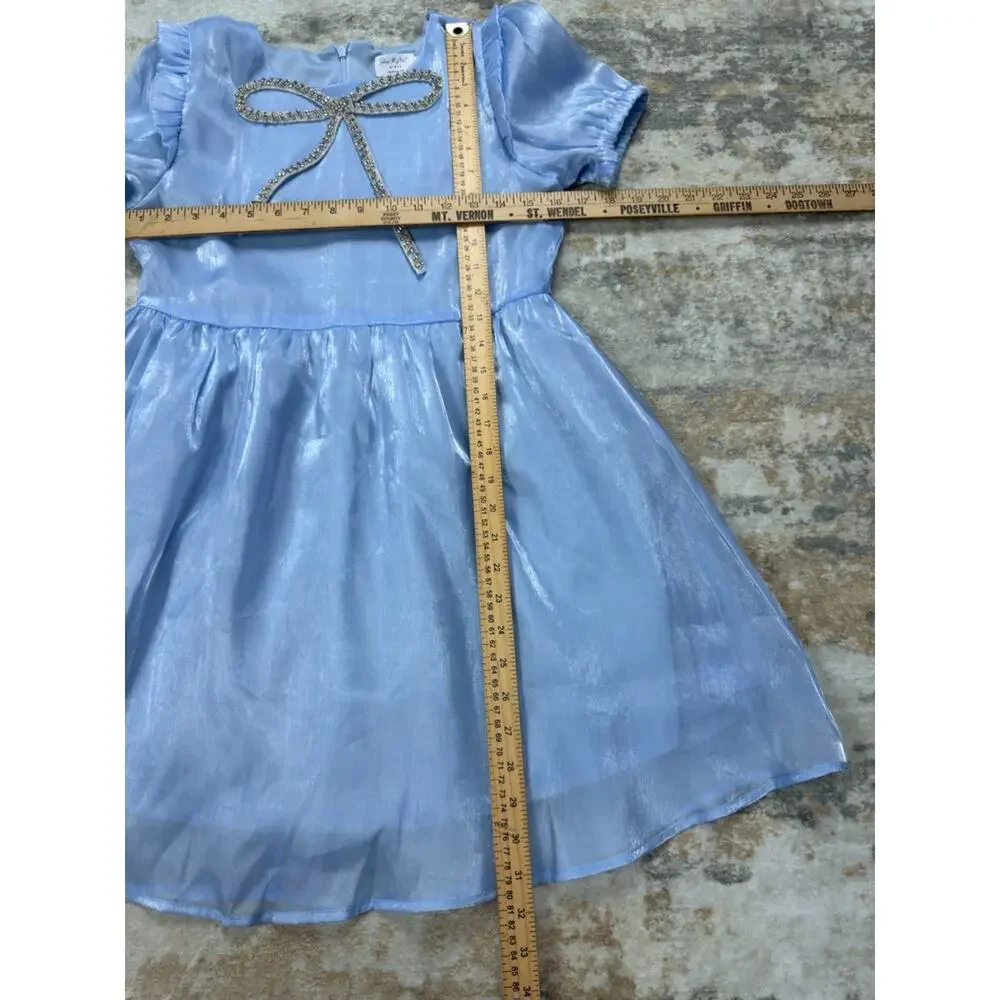Shop the Mint The Eloise Bow Light Blue Embellished Dress 12/14